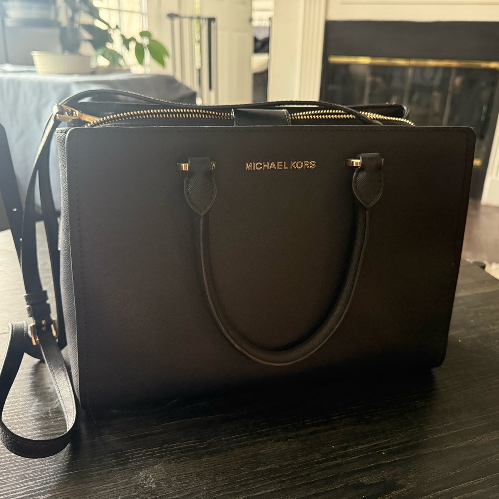 Michael Kors Black Leather Briefcase